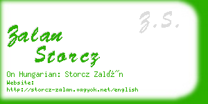 zalan storcz business card